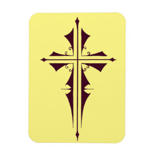 Königliche Purpur Christen Kreuz Kunst Magnet