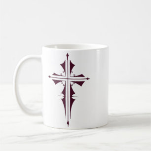 Königliche Purpur-Christuskreuz-Kunst Kaffeetasse