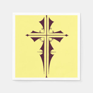 Königliche Purpurkreuz-Kunst Christi Serviette