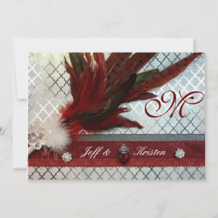 Königliche rote Hochzeits-Einladung Einladung