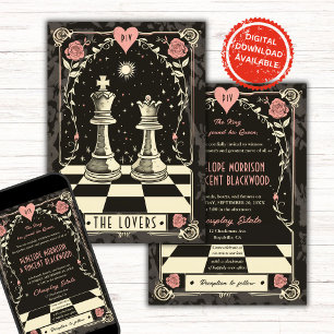 Königliche Schach-Hochzeitseinladung Einladung