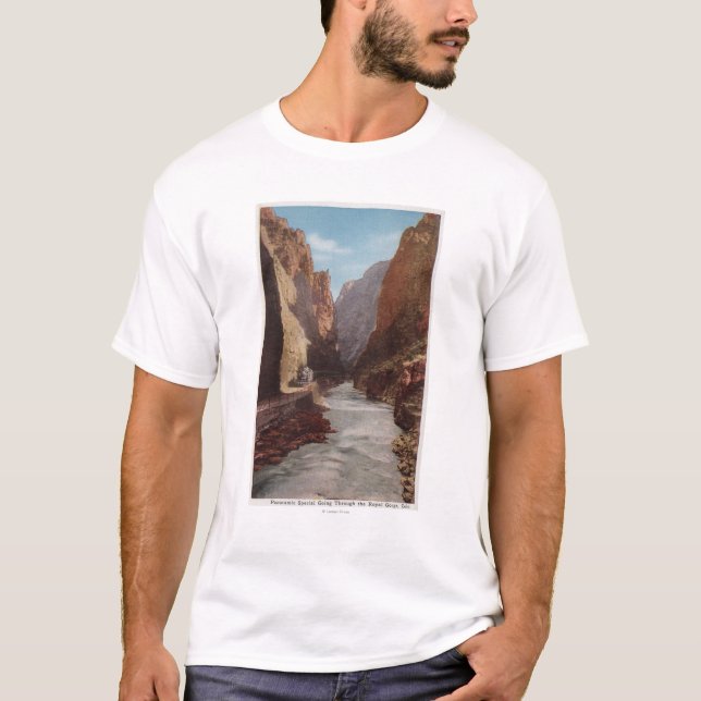 Königliche Schlucht, Co - Ansicht des Zugs, Fluss T-Shirt (Vorderseite)
