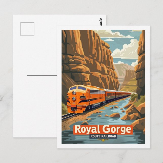 Königliche Schlucht Vintag Der berühmte Platz Postkarte (Vorne/Hinten)