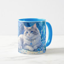 Königliche Schneekatzen-Tasse
