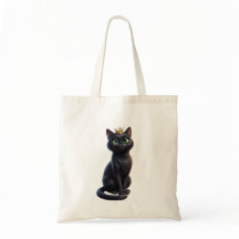 Königliche schwarze Katzen-Tasche