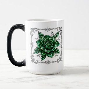 Königliche Smaragd-Kristall-Blumenkollektion Verwandlungstasse