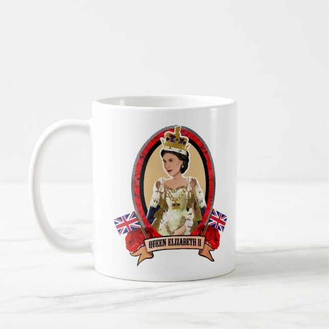 Königliche Tasse der Königin Elizabeth II (Links)