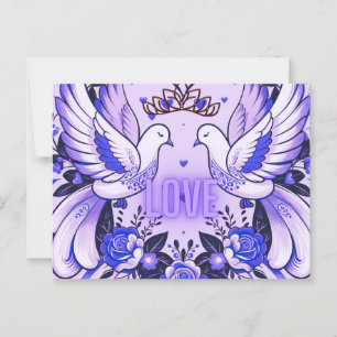 Königliche Tauben der Liebe Postkarte