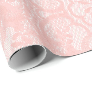 Königliche viktorianische Blumen Vintage Rosa Spit Geschenkpapier