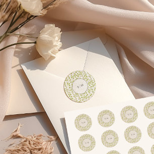 Königliche viktorianische elegante Blumenhochzeit Runder Aufkleber