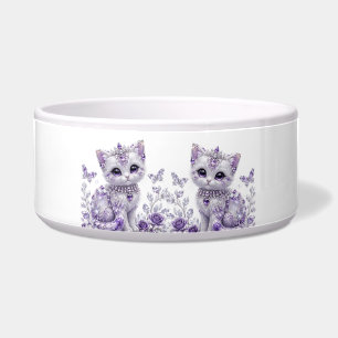 Königliche Violette Juwelen-Katzenfantasie Napf
