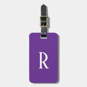 Königliche violette Monogramme Name Cooles Geschen Gepäckanhänger