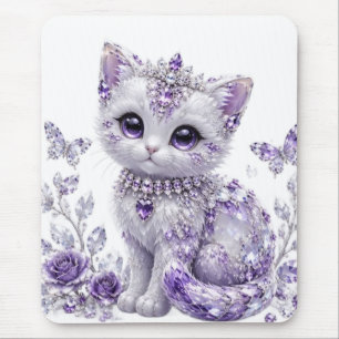 Königliche Violette Verzierte Kitten-Fantasie Mousepad