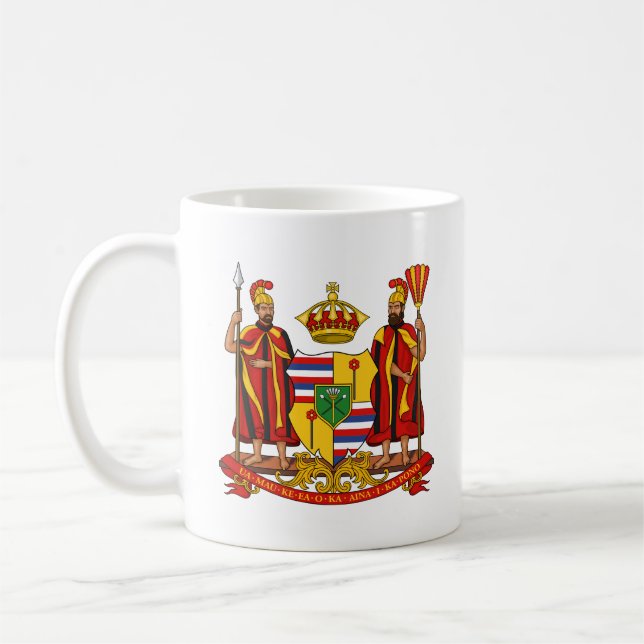 Königliche Wappen des Königreichs Hawaii Kaffeetasse (Links)