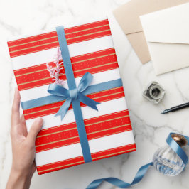 Königliche Weihnachtsstreifen Geschenkpapier