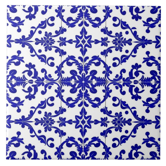 königliche Weinreben-Mosaikfliese Fliese (Vorderseite)