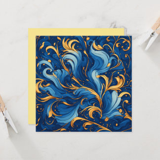 Königliche Wellen der Launen Wirbel aus Blau und G