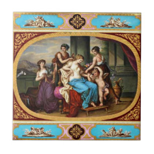 Königliche Wiener Vintage-Design-Kachel Cupid und Fliese