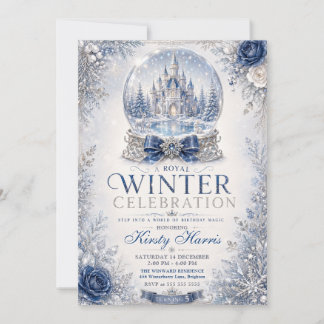 Königliche Winter Celebration Schloss Geburtstag Einladung