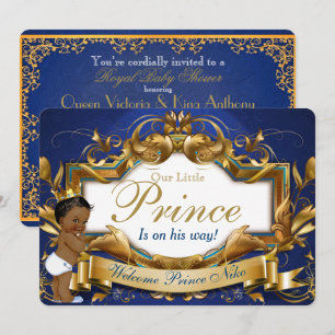 Königlicher Afrikanischer Prinz Fancy Royal Blau u Einladung