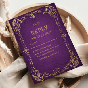 Königlicher Amethyst Eleganter Kelte RSVP Karte