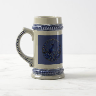 Königlicher Blaupfau Kristall Glamour Bierglas
