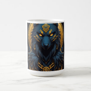 Königlicher Blauwolf-Becher - Mystischer Wolf-Kaff Kaffeetasse