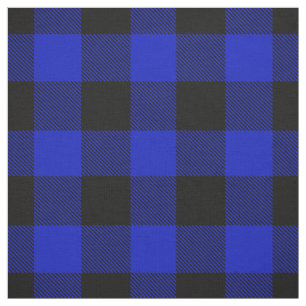 Königlicher Büffel-Karokarierter Tartan des blau Stoff