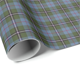 Königlicher Deeside Schottland Tartan-hellblaues Geschenkpapier