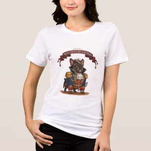Königlicher Französischer Bulldoggen-Wächter Vinta Tri-Blend Shirt