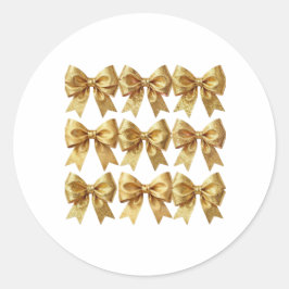 Königlicher Gold-Glitter-Mittelpunkt Runder Aufkleber