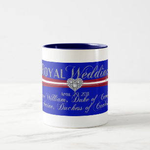 Königlicher Hochzeitsherzog und Herzogin von Cambr Zweifarbige Tasse