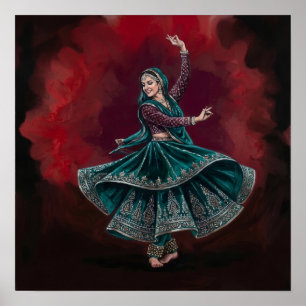 Königlicher Kathak-Chakkar-Klassischer Tanz-Erbe-K Poster