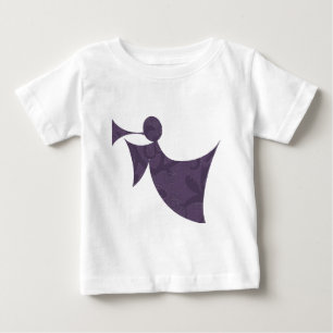 Königlicher lila Engel - Kleinkind-langer Hülsen Baby T-shirt