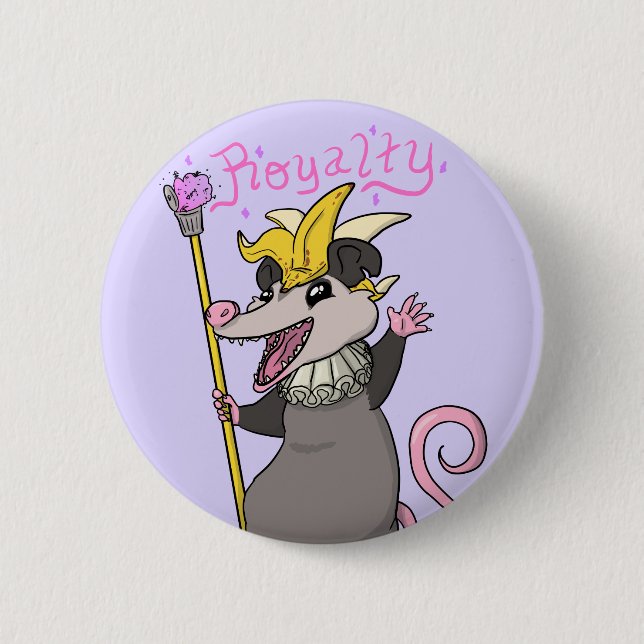 Königlicher Opossum-Knopf Button (Vorderseite)