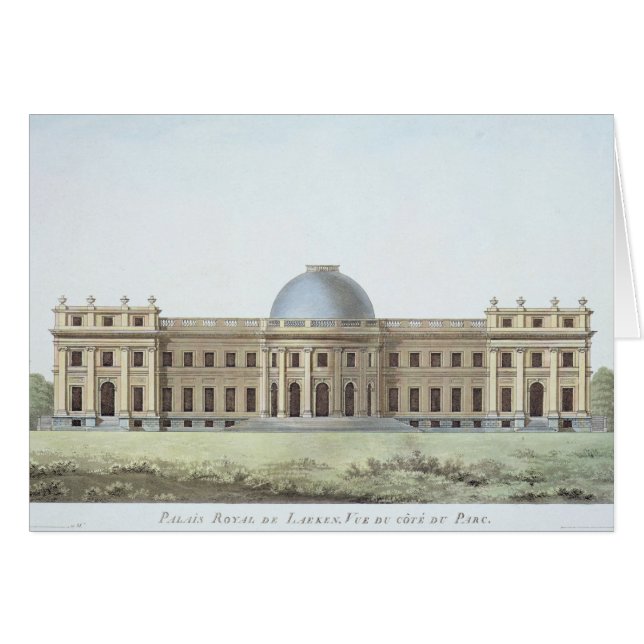 Königlicher Palast in Laeken, Aussicht aus dem Par (Vorderseite (Horizontal))