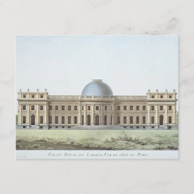 Königlicher Palast in Laeken, Aussicht aus dem Par Postkarte (Vorderseite)
