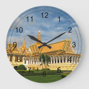 Königlicher Palast, Phnom Penh, Kambodscha - VIRG Große Wanduhr