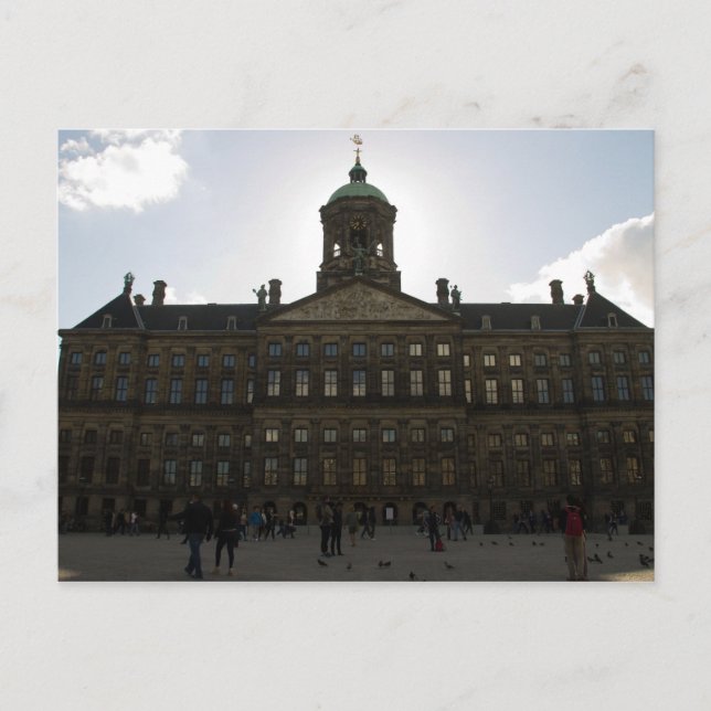 Königlicher Palast von Amsterdam Postkarte (Vorderseite)