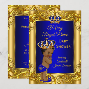 Königlicher Prinz Baby Shower Königliches Blau Go Einladung