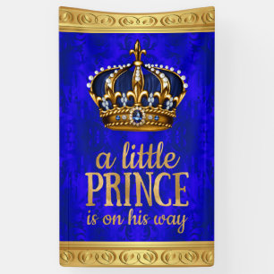 Königlicher Prinz Kronprinz Baby Shower für einen  Banner