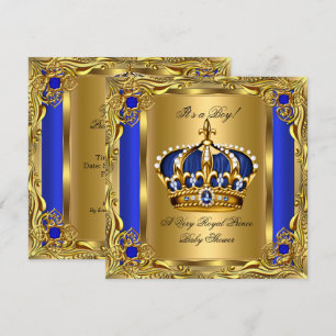 Königlicher Prinz Royal Blau Baby Shower Regales G Einladung