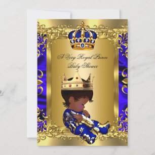 Königlicher Royal Blau Junge Baby Shower Regales G Einladung