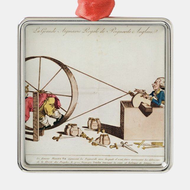 Königlicher schärfender Service Silbernes Ornament (Vorne)