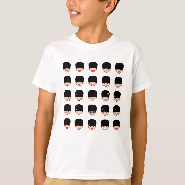 Königlicher Schutz 25 Emojis T - Shirt (Vorderseite)
