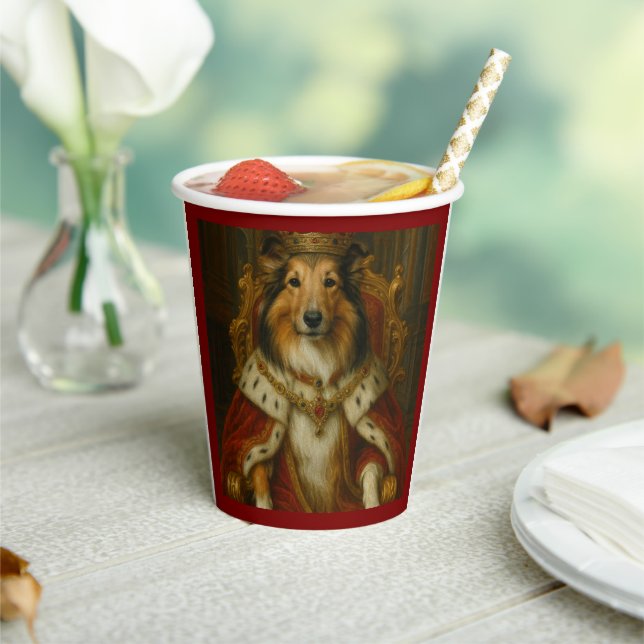 Königlicher Sheltie Pappbecher (In Situ)