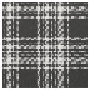 Königlicher Stewart Schwarzweiss-Tartan-Druck Stoff