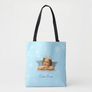 Königlicher stilvoller Raphael-Cherub auf Hellblau