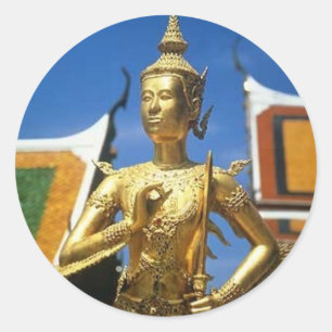 Königlicher Tempel Bangkoks Thailand Runder Aufkleber