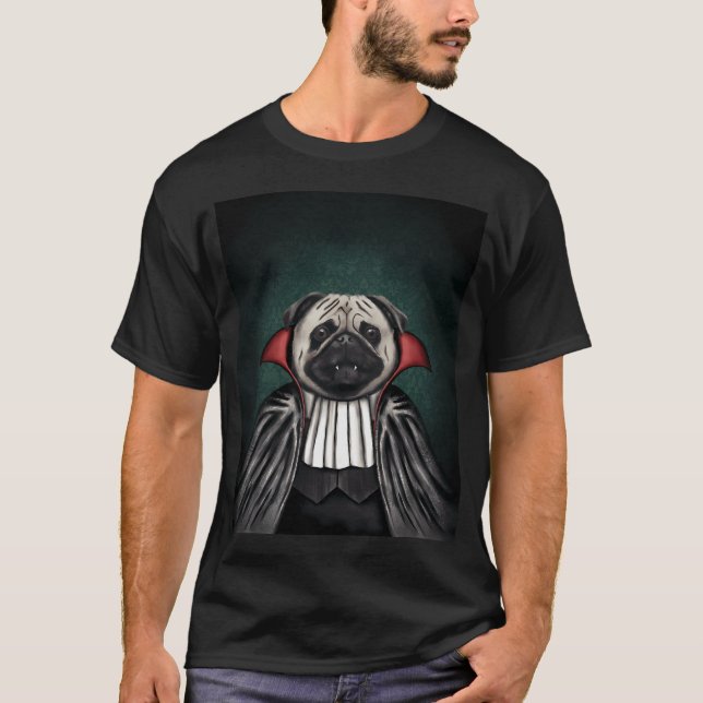 Königlicher Vampir-Mops T-Shirt (Vorderseite)